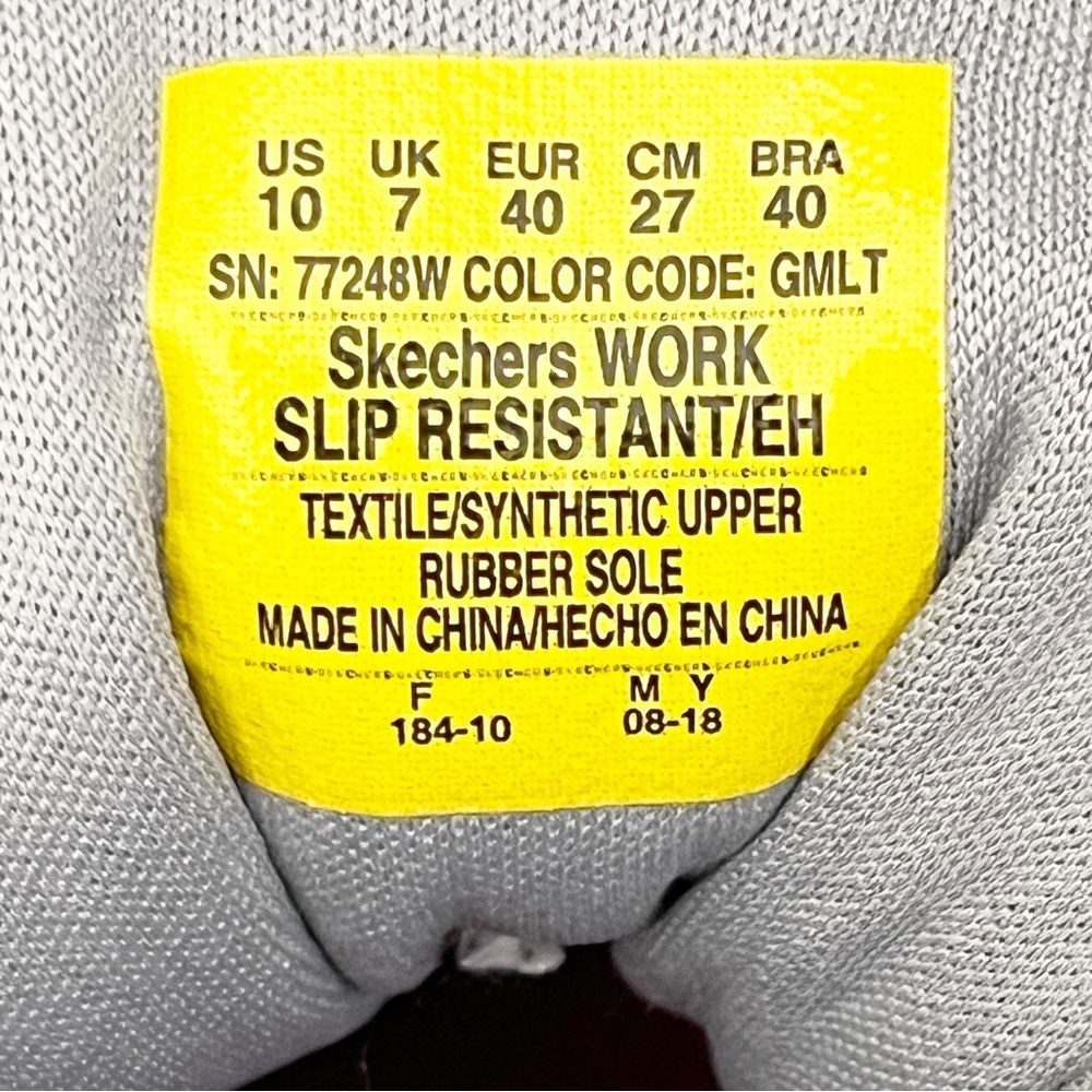 SKECHERS Waggey Work Comfort Flex HC Pro Slip Resistant Walking Sneakers Size 10 - Picture 2 of 11